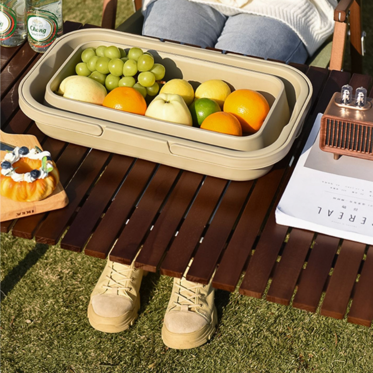 Lighean Pliabil Multifuncțional – Ideal Pentru Picnicuri și Călătorii