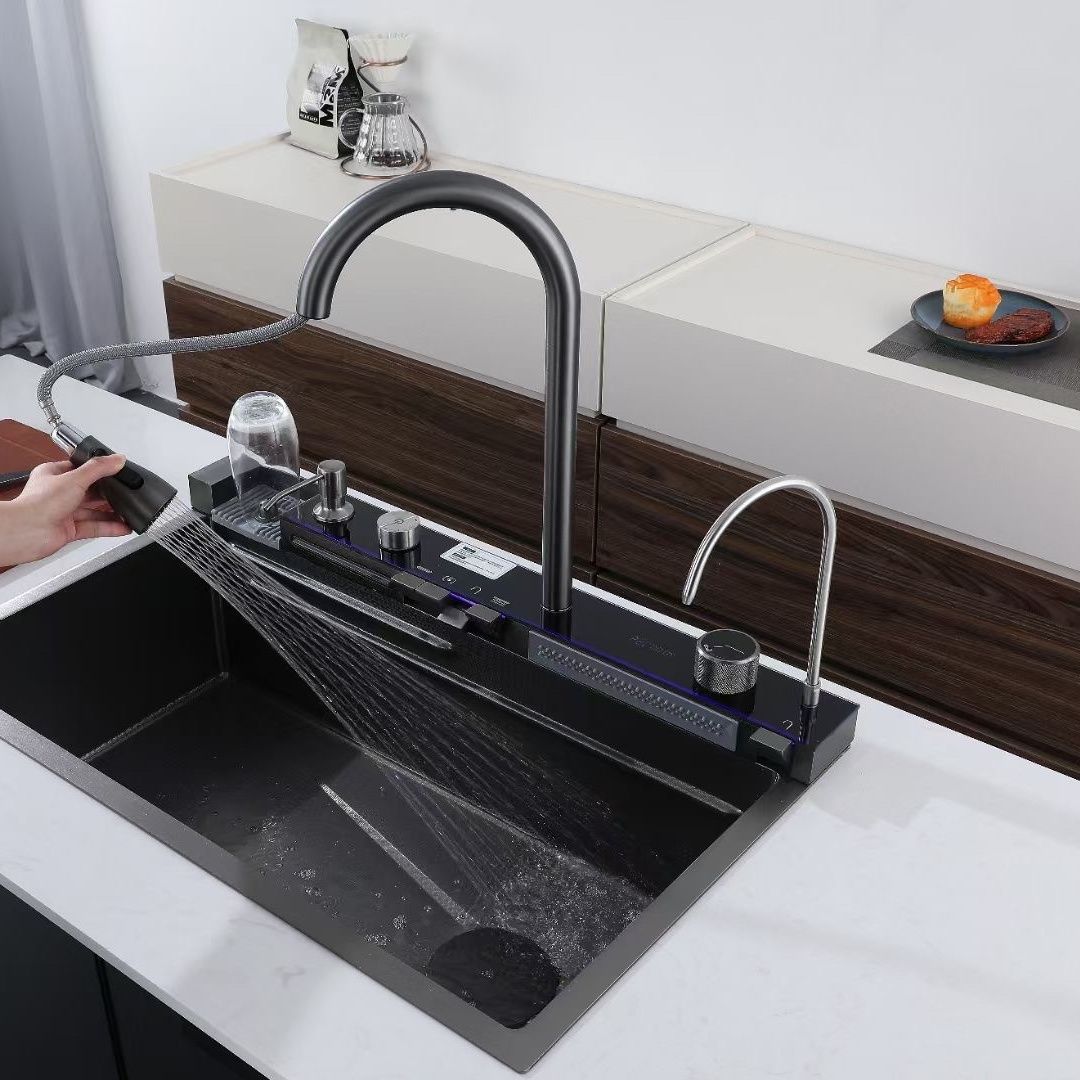 Chiuvetă Smart Multifuncțională din Inox – Tehnologie și Eleganță în Bucătăria Ta