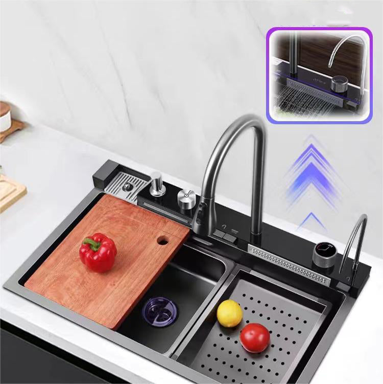 Chiuvetă Smart Multifuncțională din Inox – Tehnologie și Eleganță în Bucătăria Ta