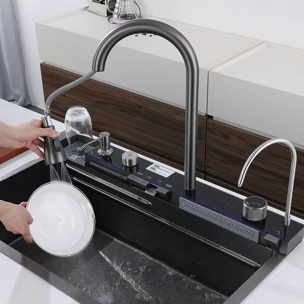 Chiuvetă Smart Multifuncțională din Inox – Tehnologie și Eleganță în Bucătăria Ta