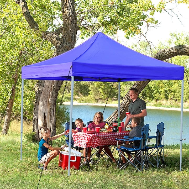Cort pavilion pliabil, 3x3 m, Cadru metal cu panza impermeabila pentru Pescuit, Gradina, Evenimente, Alb