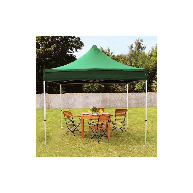 Cort pavilion pliabil, 3x3 m, Cadru metal cu panza impermeabila pentru Curte, Gradina, Evenimente, Verde