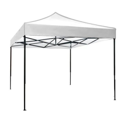 Cort pavilion pliabil, 3x3 m, Cadru metal cu panza impermeabila pentru Pescuit, Gradina, Evenimente, Alb