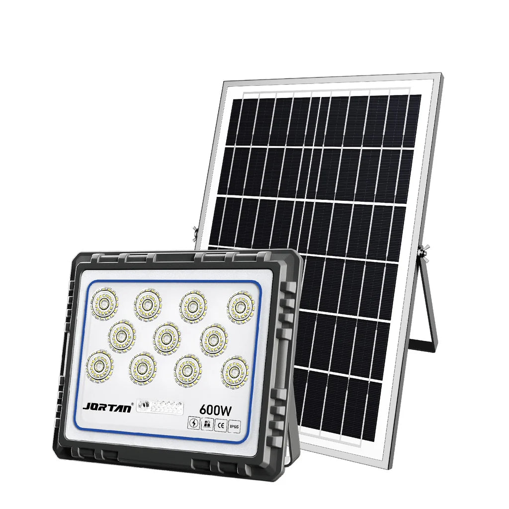 Proiector Solar LED JORTAN cu Panou Fotovoltaic și Telecomandă