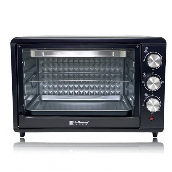 Cuptor Electric Hoffmans, 55L, 2000W, Funcție Coacere și Grătar, Negru