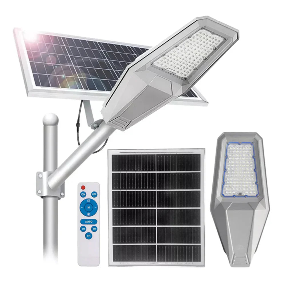 Lampă Solară Stradală LED JORTAN 1200W cu Panou Fotovoltaic și Telecomandă – IP66