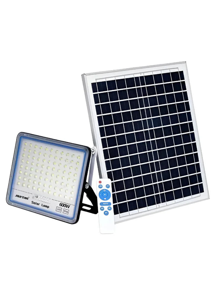 Proiector Blue Solara LED, Jortan,corp iluminat, cu incarcare solara, panou separat fotovoltaic, suport, telecomanda