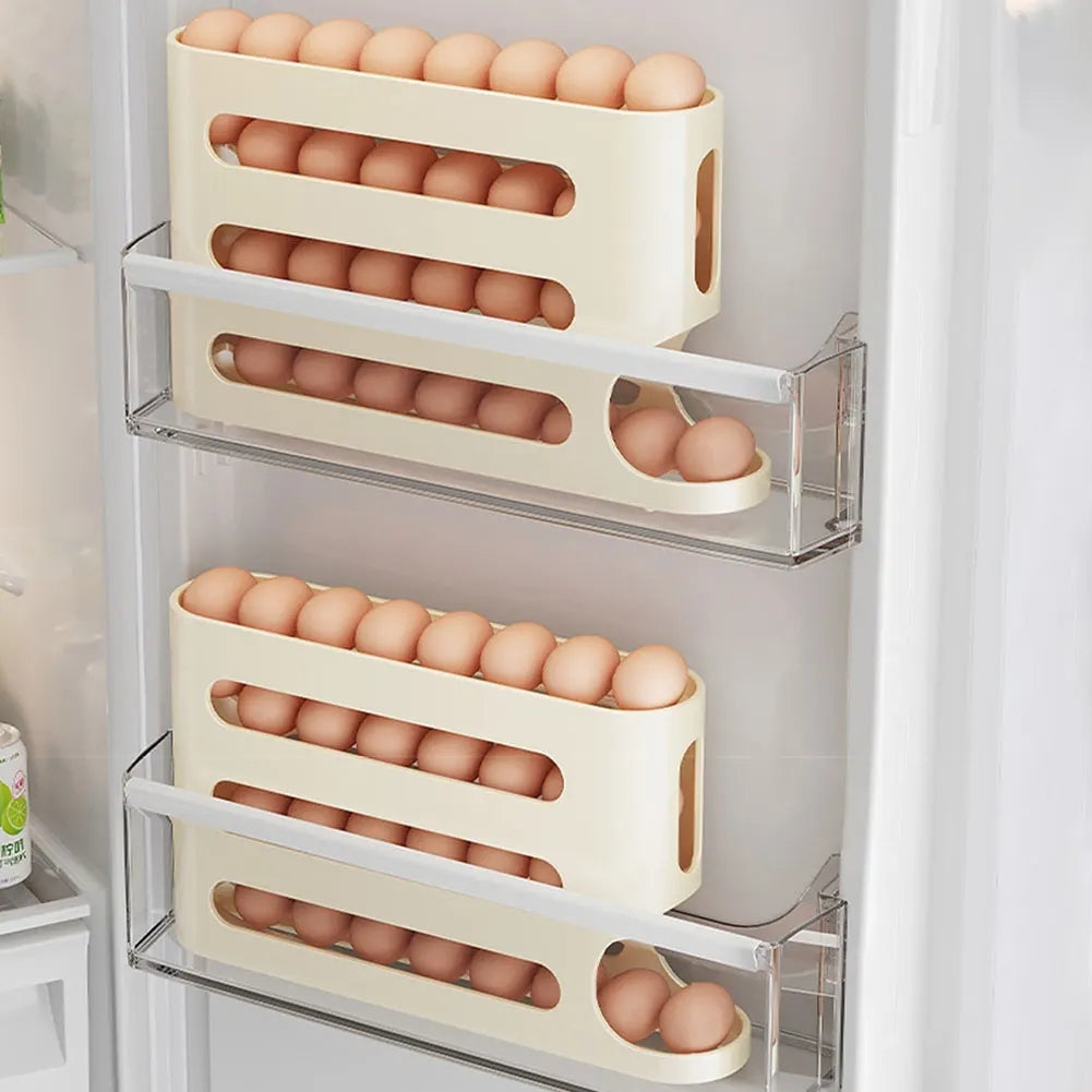 Organizator Ouă pentru Frigider – Compact, Elegant și Eficient (30 Ouă)