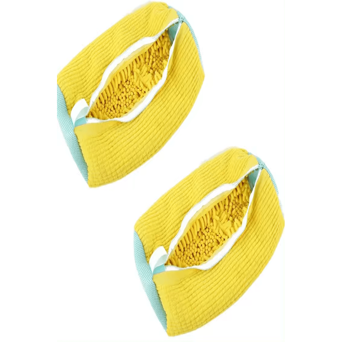 Set 2 Saci pentru Spalarea Incaltamintei, Inchidere Sigura, Reutilizabili, Galben