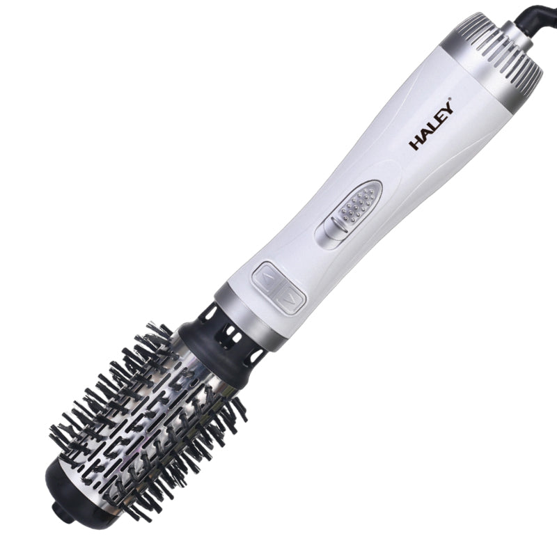 Perie Rotativă 1000W – 2 Perii, Încălzire Rapidă, Modelare de Durată, Protecție Păr, Inveliș Ceramic, Alb/Argintiu