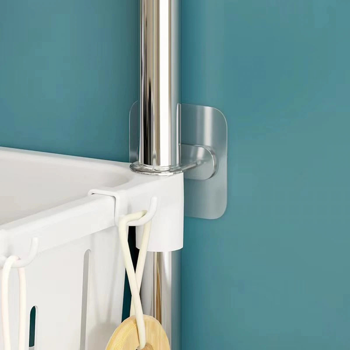 Raft organizator deasupra vasului de toaleta, 3 polite, 173 x 48.5 x 26 cm, alb