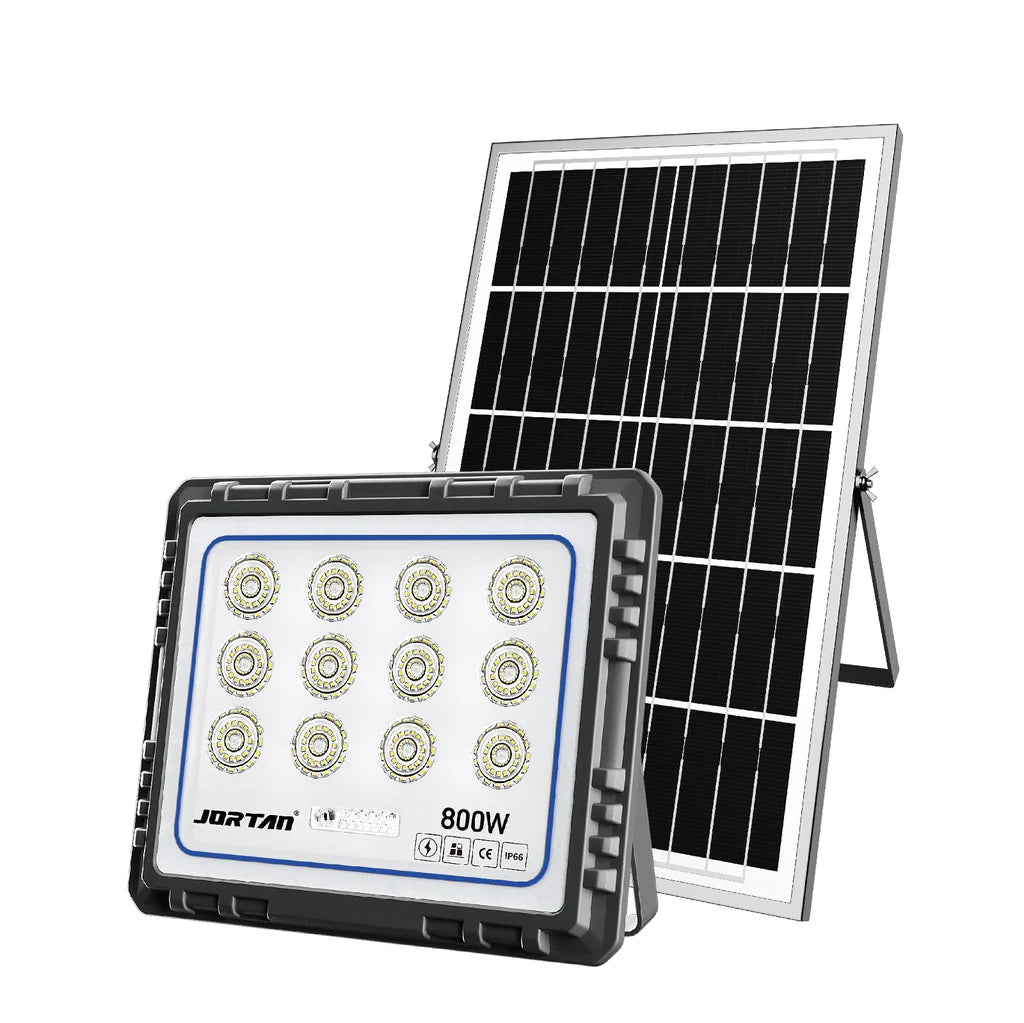 Proiector Solar LED JORTAN cu Panou Fotovoltaic și Telecomandă