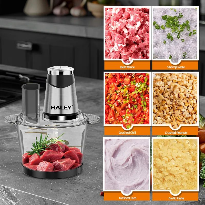 Tocator Electric, 1200W, 6 Functii, Lame Inox, Capacitate 3.5L, Bol Sticla