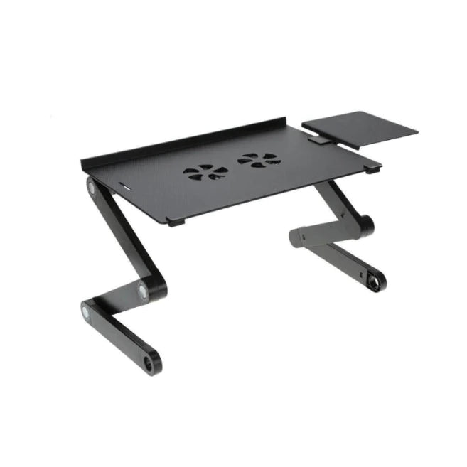 Masa Pliabila pentru Laptop, 2 Ventilatoare, Reglabila, Negru