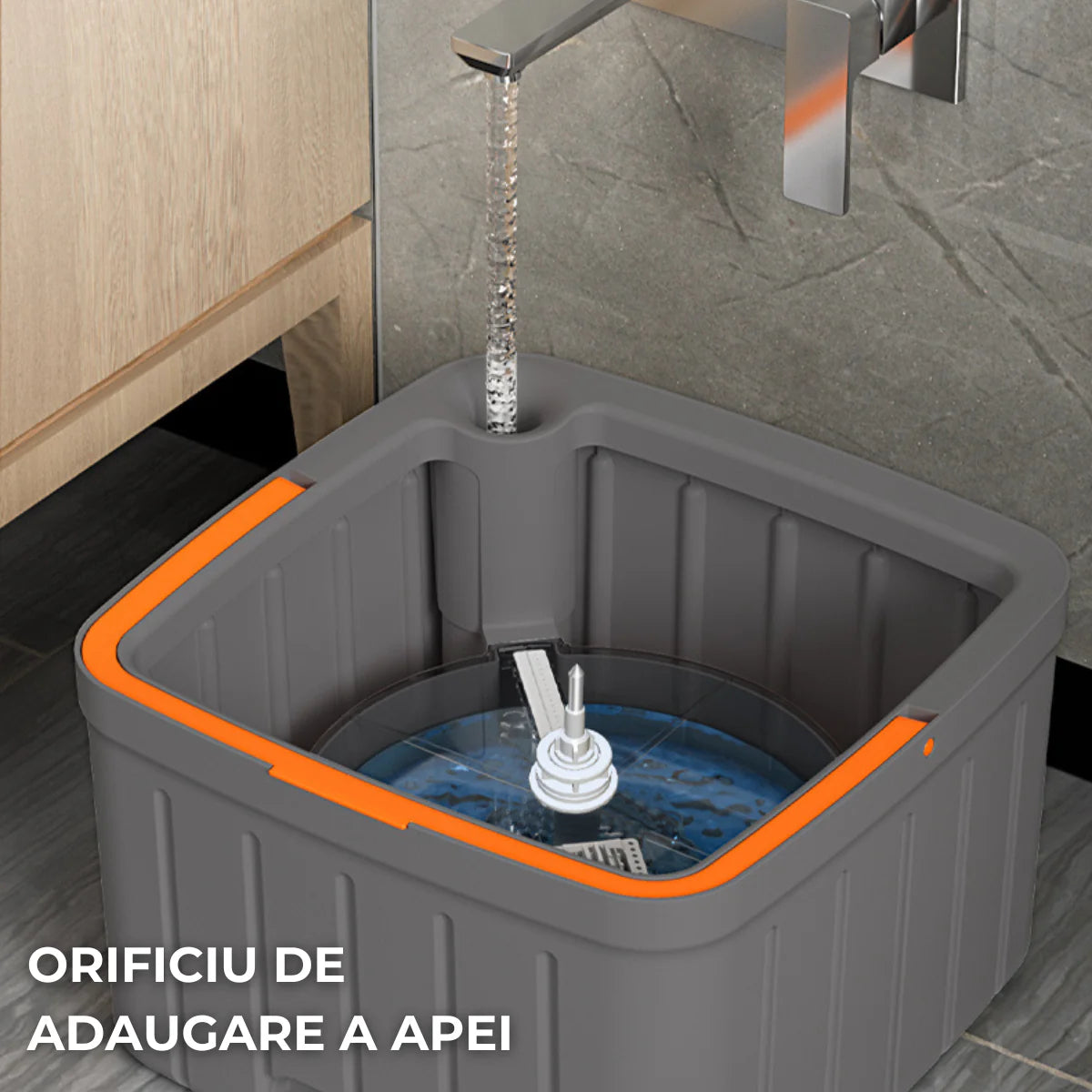 Mop Rotativ cu Găleată Pătrată – Curățenie Rapidă, Rficientă și Fără Efort