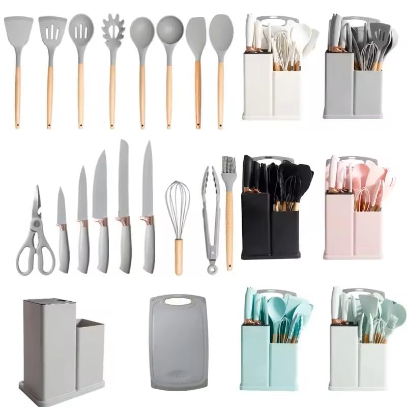 Set 19 Ustensile din Silicon, pentru Bucatarie