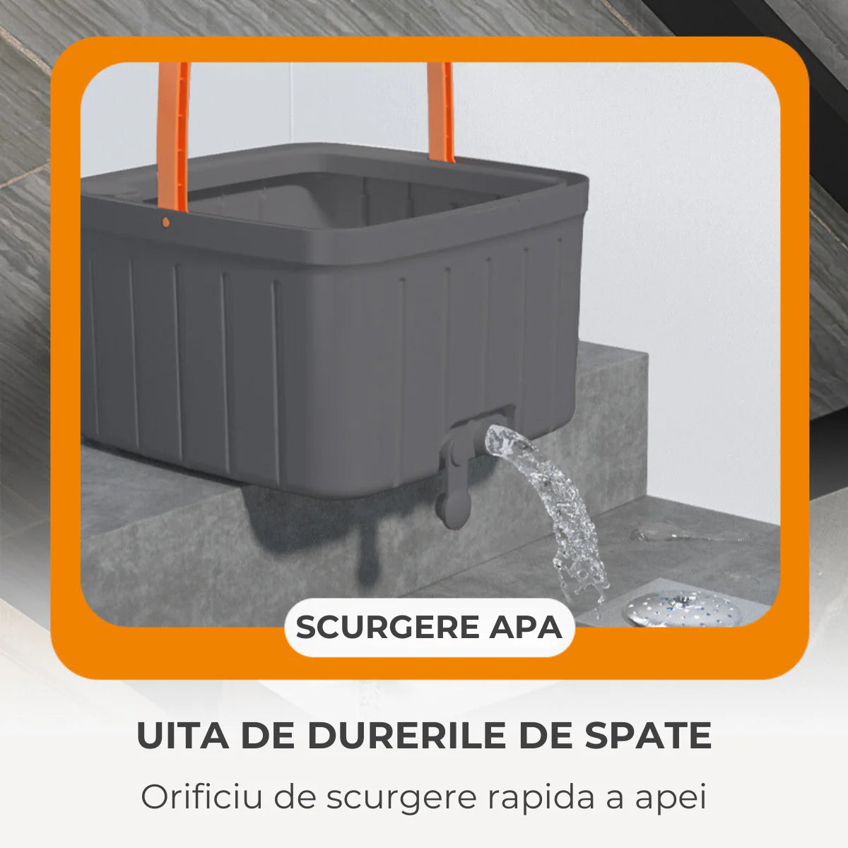 Mop Rotativ cu Găleată Pătrată – Curățenie Rapidă, Rficientă și Fără Efort