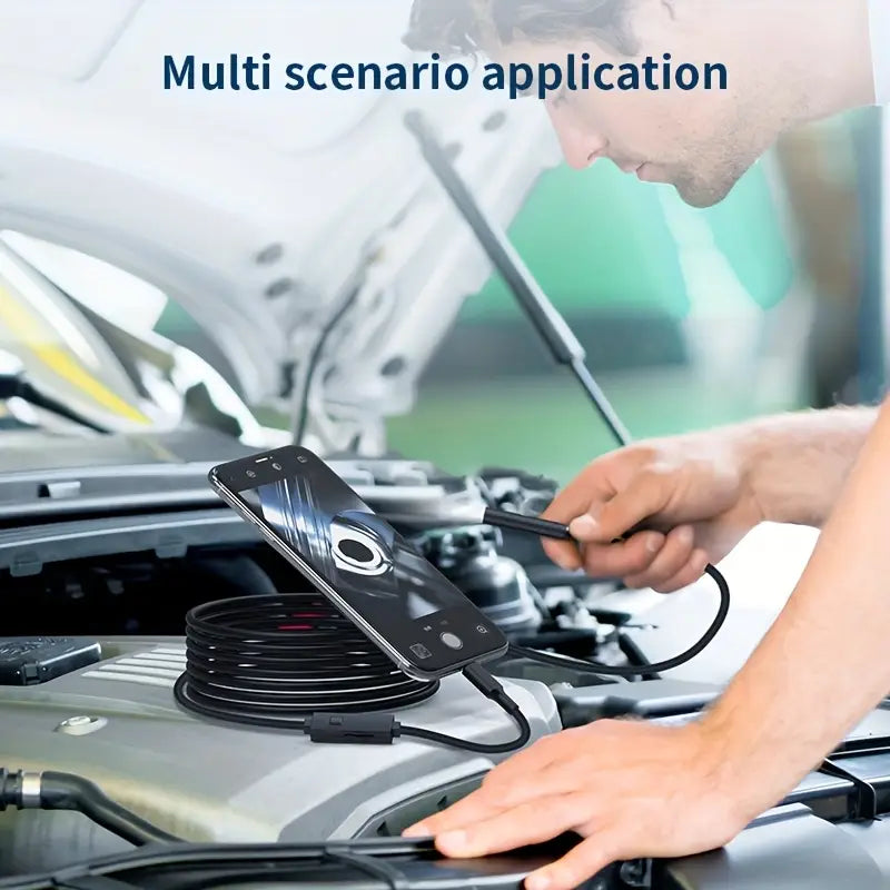 Mini Camera Endoscop 5.5 mm, USB tip C, 2m, 6 LED-uri, Compatibila Windows si Android, Rezistenta la Apa