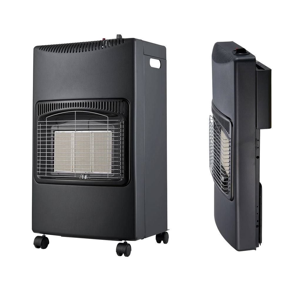 Soba pe Gaz Butelie GPL cu 3 Trepte Incalzire, Putere 4200W, Portabila pe Roti, Aprindere Automata, Incalzitor Ceramic, Regulator si Furtun Gaz