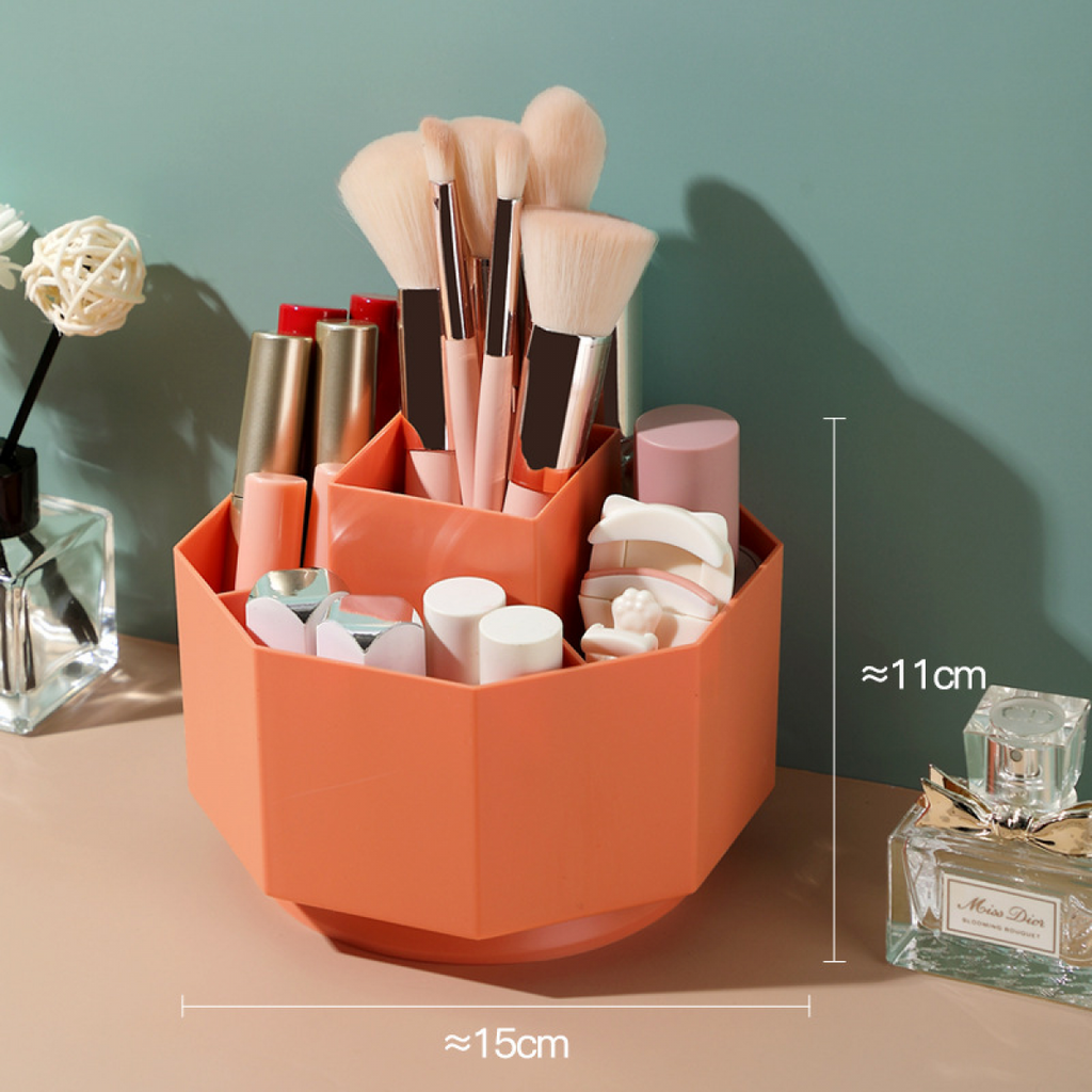 Cutie rotativă pentru pensule și rujuri – organizare practică și elegantă