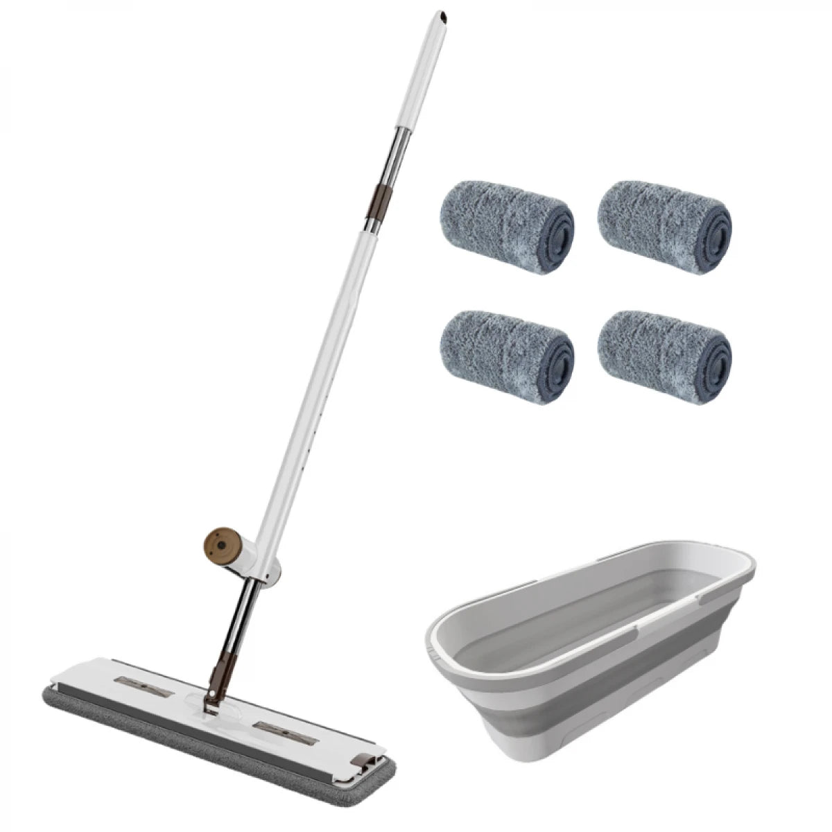 Set Mop + Lighean Pliabil + 4 Lavete Mop– Curățenie rapidă și fără efort