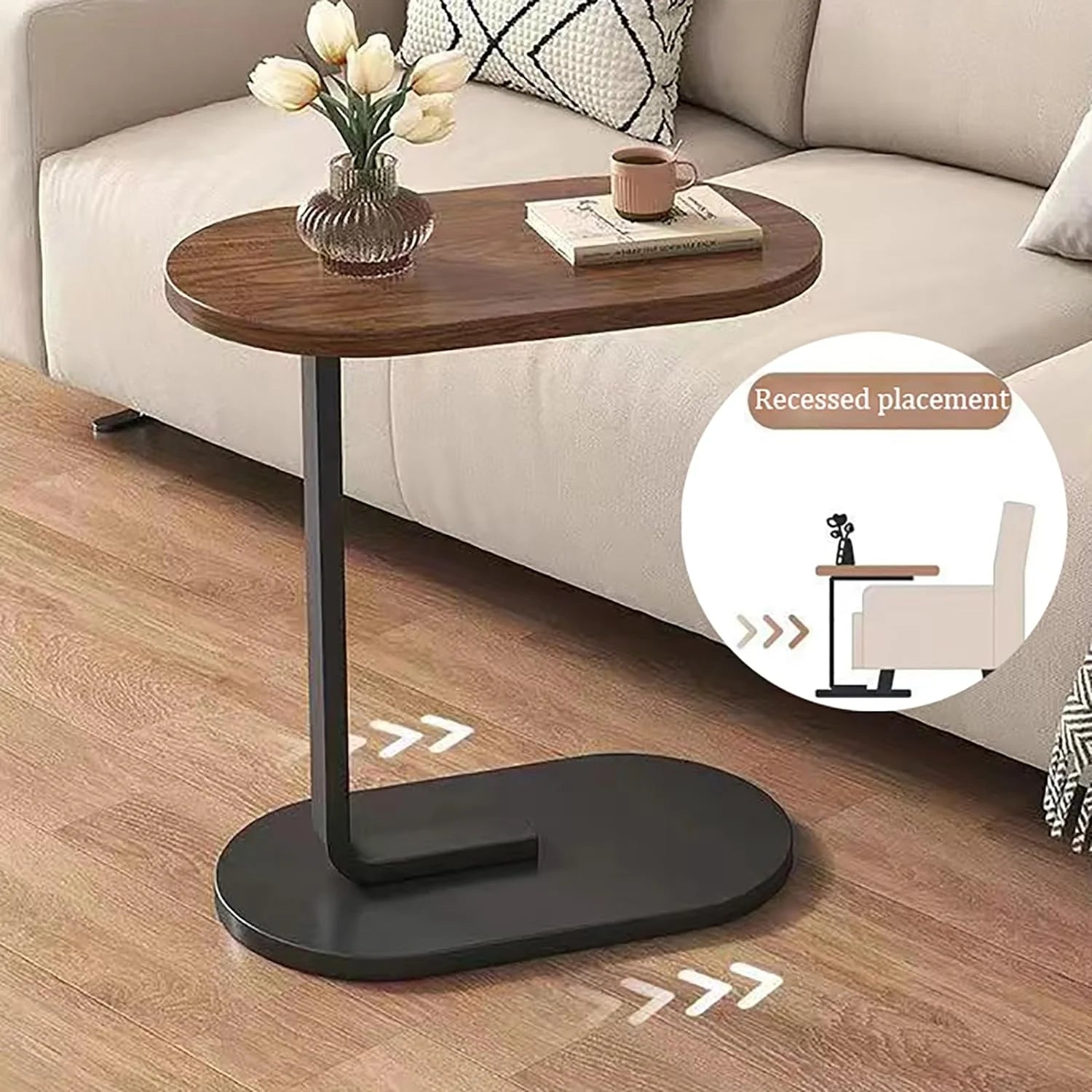 Măsuță de Cafea în Formă de "C" – Design Elegant și Funcțional