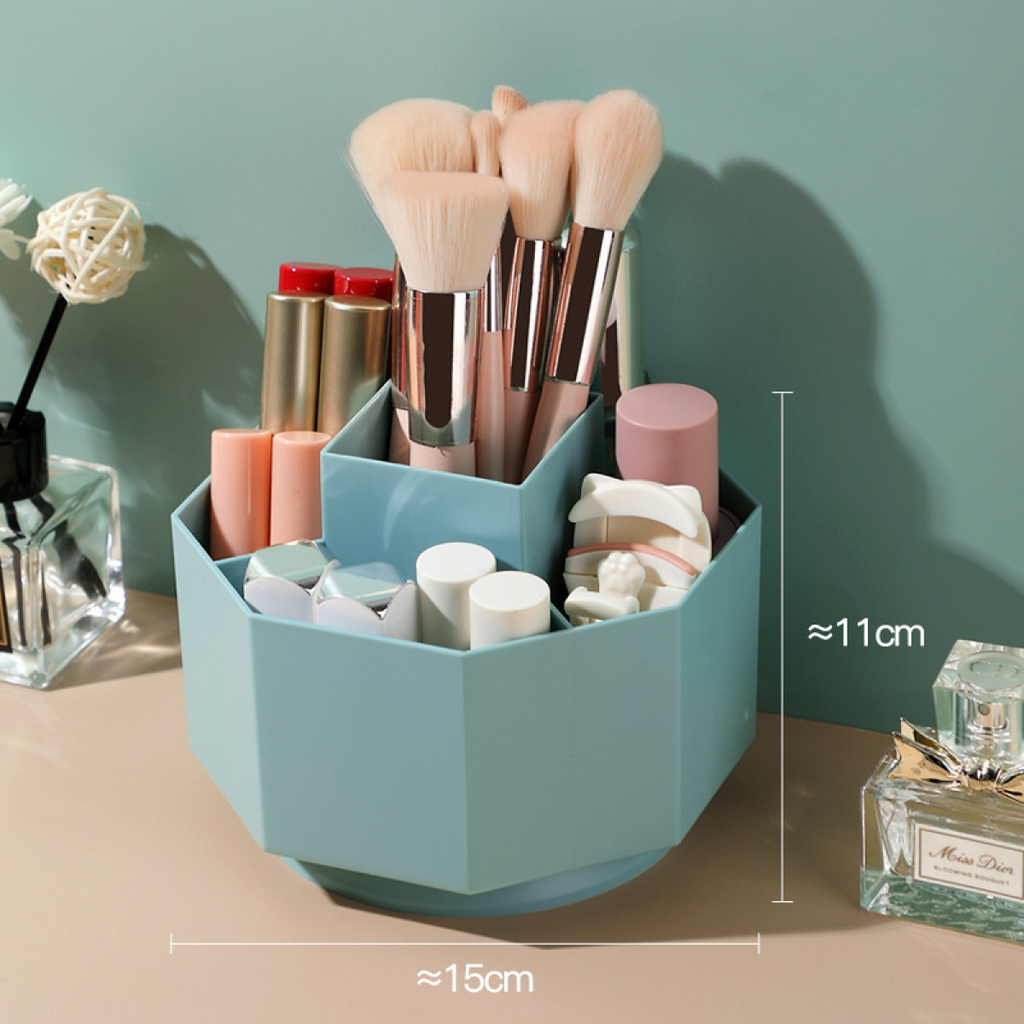 Cutie rotativă pentru pensule și rujuri – organizare practică și elegantă