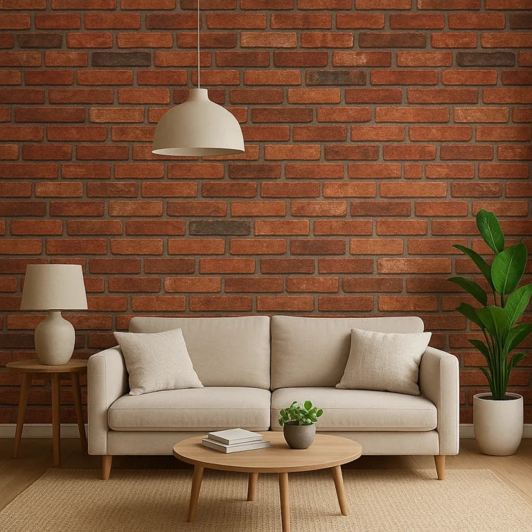 Rola Tapet 3D, autoadeziv/autocolant, spumă moale, design rustic, pentru interior, ușor de curățat, rezistent la apă, 68cm x 2.8m, model Cărămidă Rustică