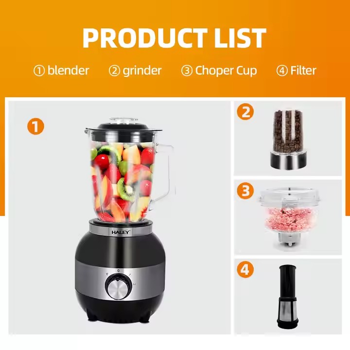 Blender Multifunctionala HALEY ,1200W, 1,8L, Performanta Superioara