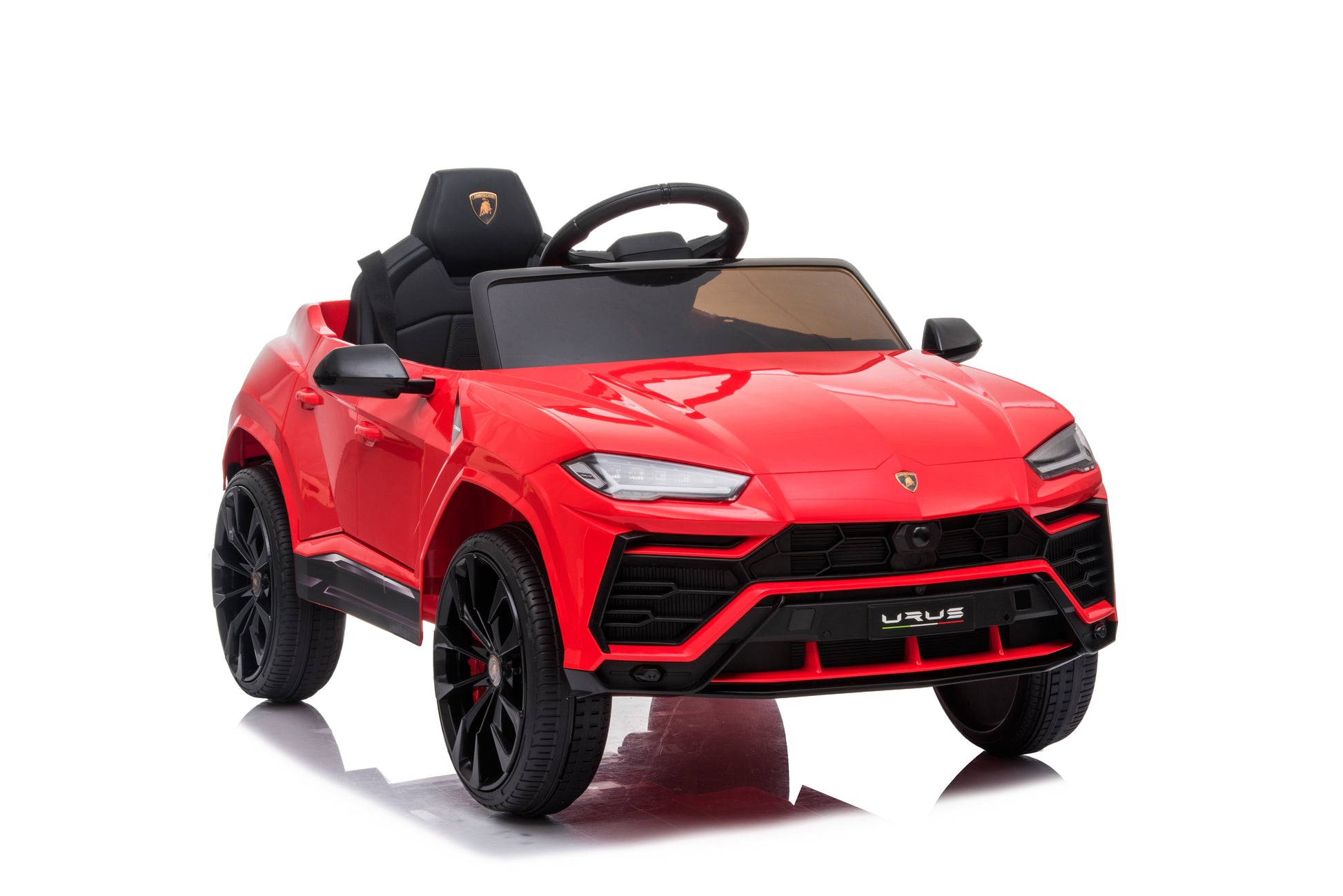 Mașinuță electrică Lamborghini Urus, KIDOO, 37–96 luni, 12V 4.5Ah, 2 motoare 25W, telecomandă 2.4G, volan multifuncțional cu muzică, MP3, USB, TF, FM Radio, 105×65×52 cm