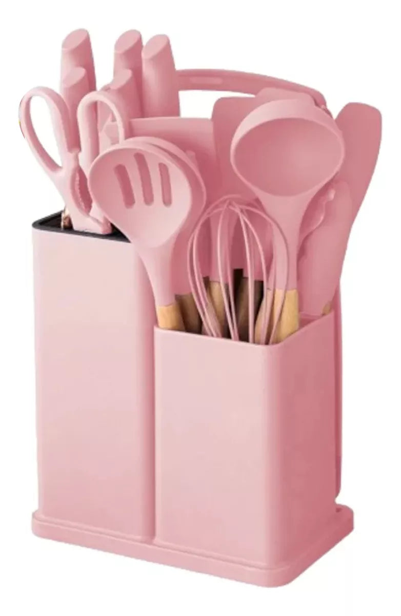 Set 19 Ustensile din Silicon, pentru Bucatarie