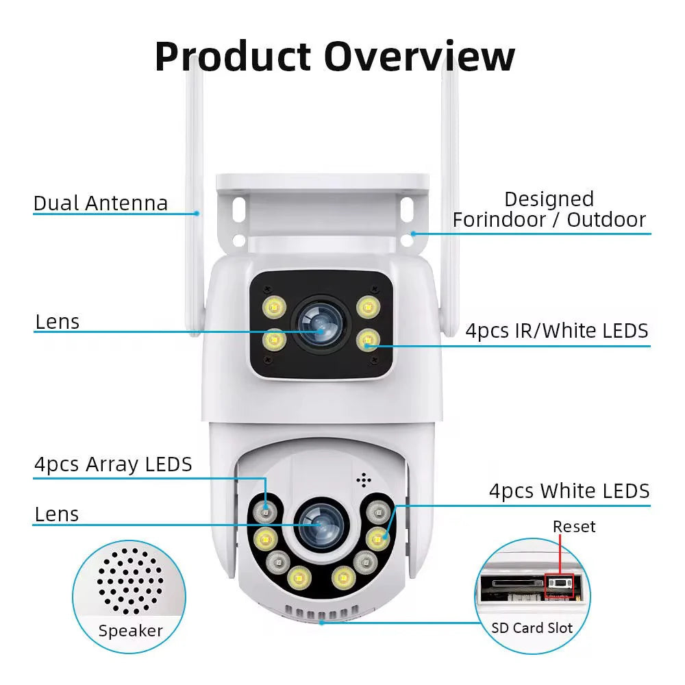 CAMERĂ SUPRAVEGHERE JORTAN JT-9697 – WIFI, FULL HD, DETECȚIE INTELIGENTĂ