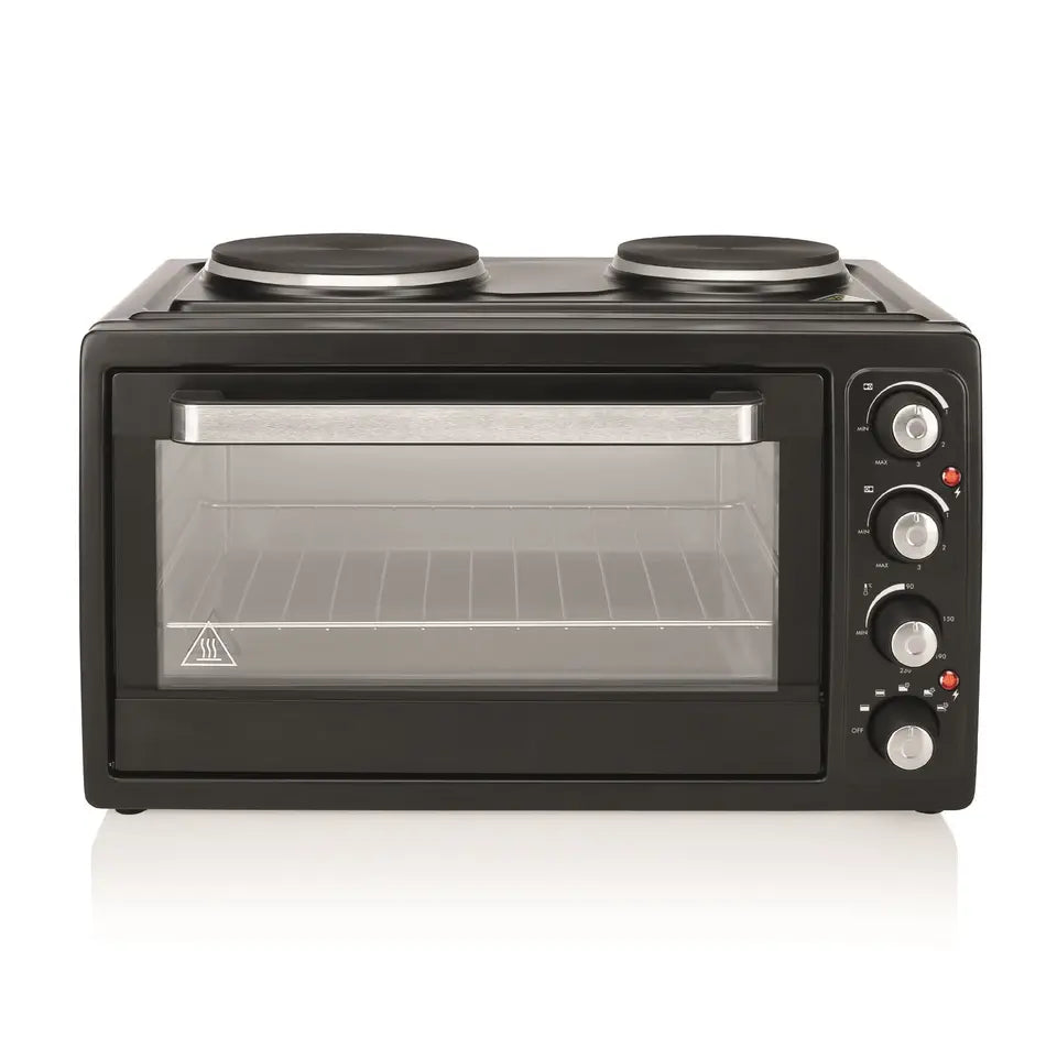 Cuptor si Plita Electrica Hoffmans - 55L, 2000W + 1600W, Aer Cald, 2 Plite, Termostat Reglabil, HM-753