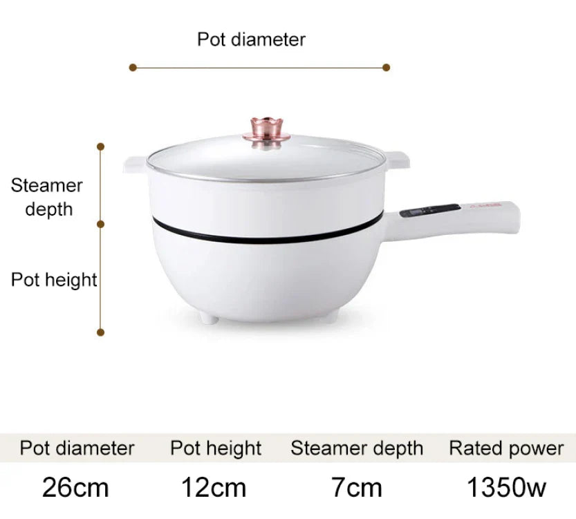 Tigaie Electrica 26cm, Inteligenta, Multifunctionala 3L