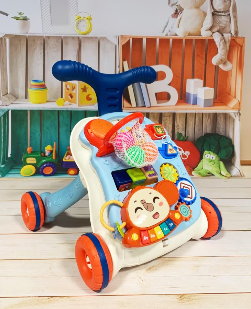 Antemergator Multifunctional 6 in 1, BabyElephant, cu Centru de Activitati si Masuta Interactiva