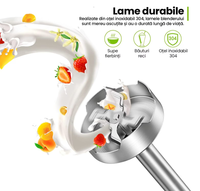 Blender & Tocător 4 în 1 – Putere 1500W, 9 viteze + Turbo