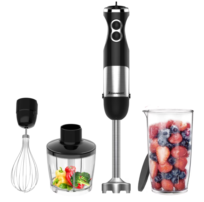 Blender & Tocător 4 în 1 – Putere 1500W, 9 viteze + Turbo