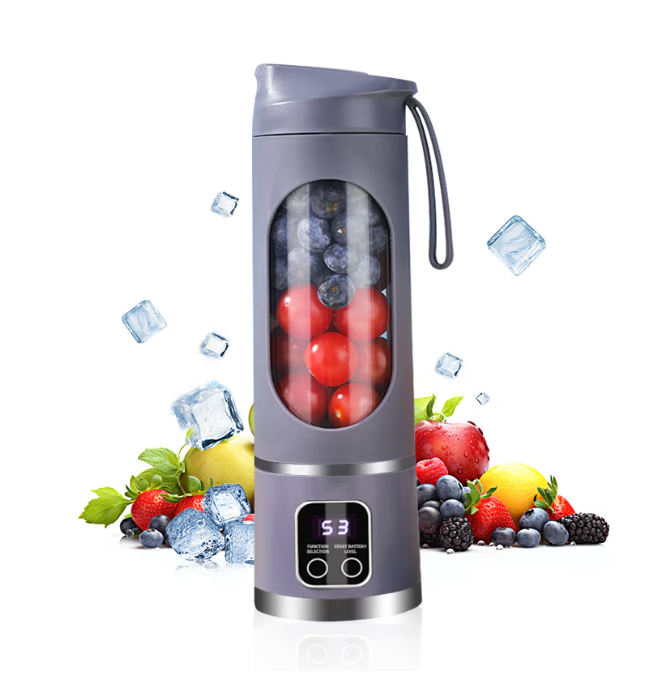 Mini Blender Electric, Portabil si Multifunctional,Fara BPA, Capacitate 450ml, Baterie reincarcabila, Pentru sala de sport, calatorii si activitati in aer liber