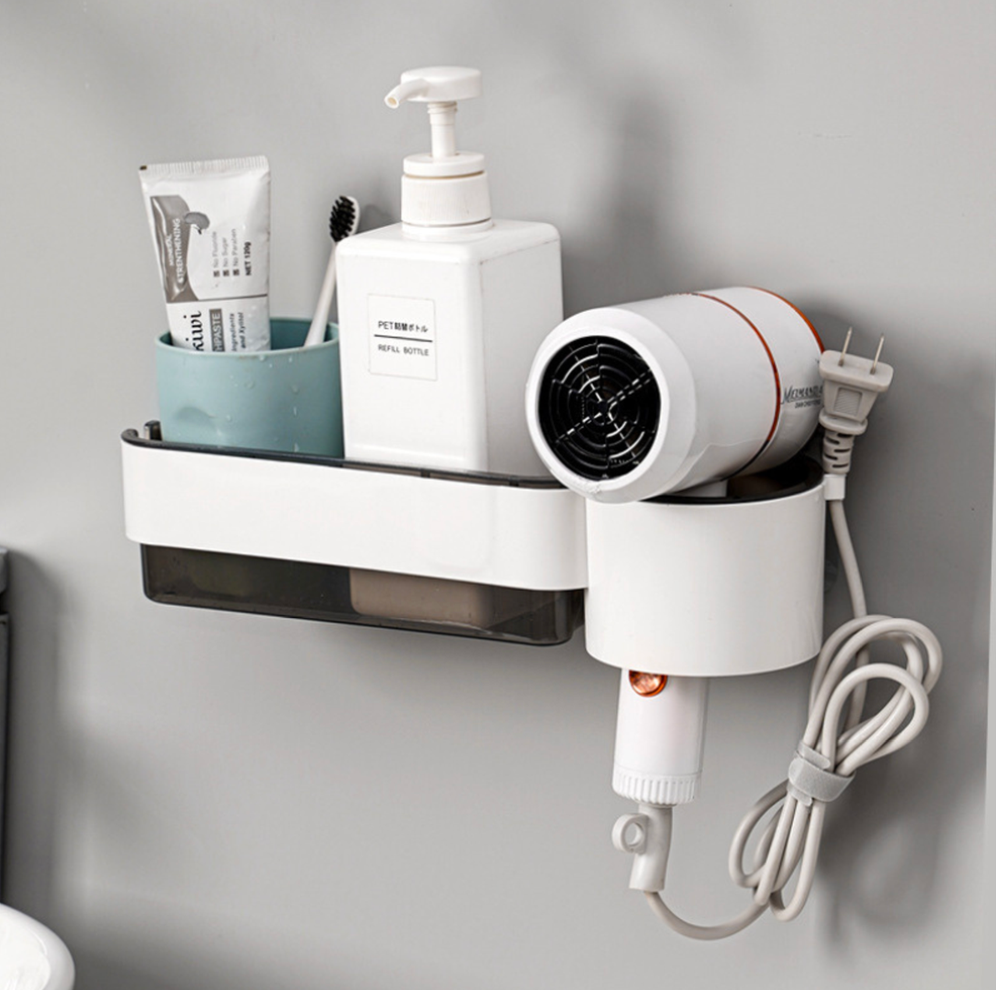 Suport Uscător de Păr & Accesorii – Design Modern & Practic