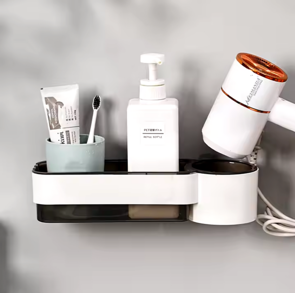 Suport Uscător de Păr & Accesorii – Design Modern & Practic