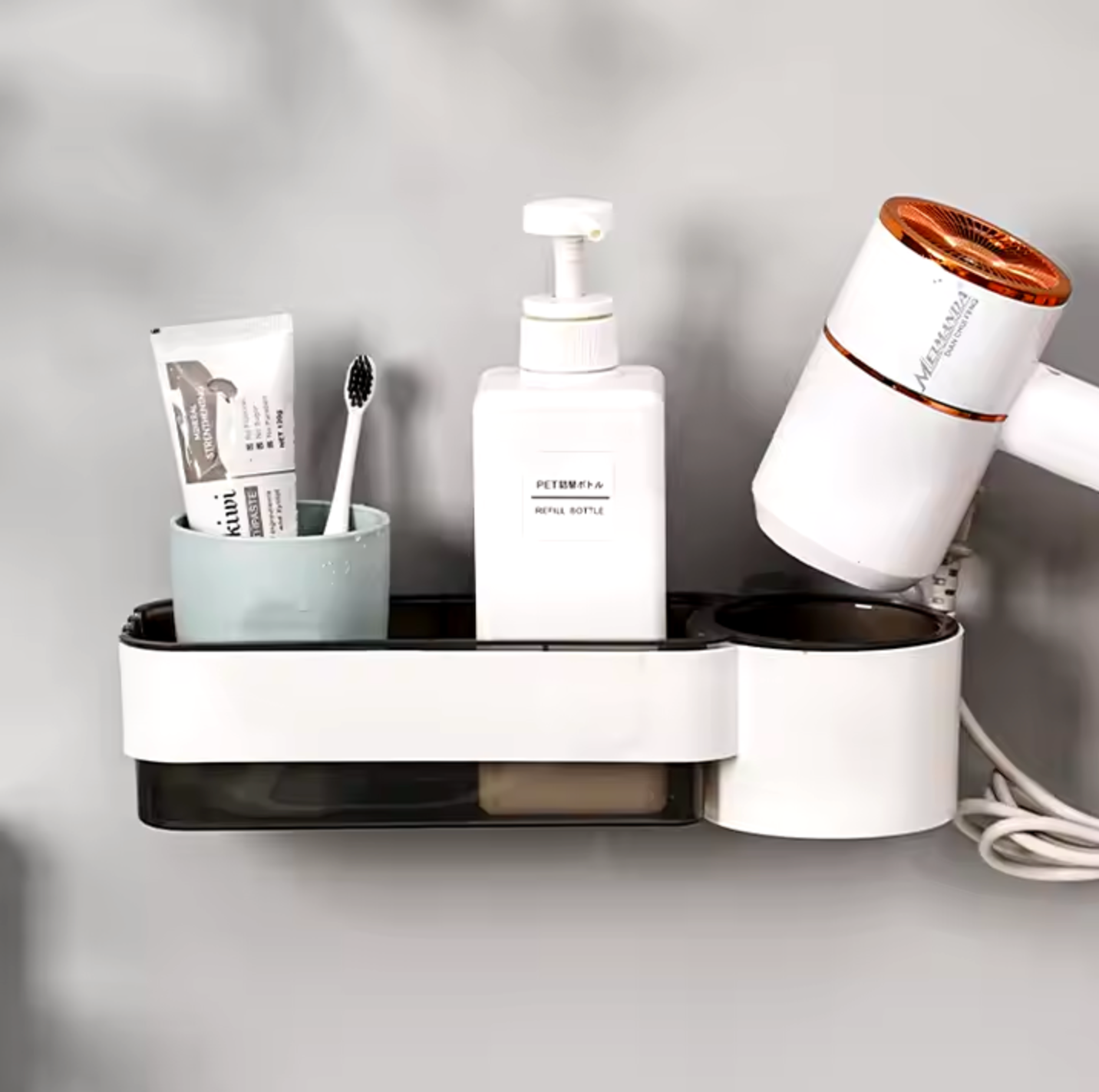 Suport Uscător de Păr & Accesorii – Design Modern & Practic