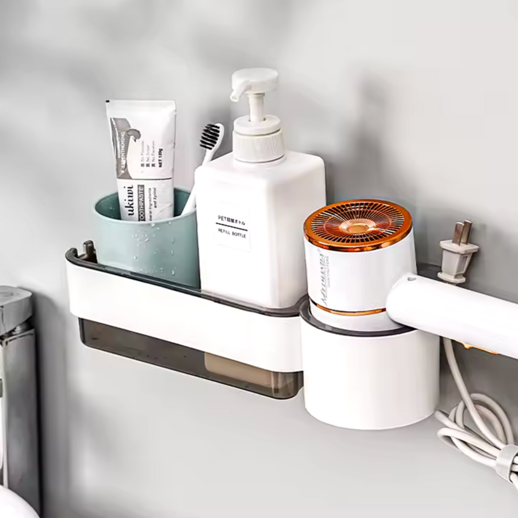 Suport Uscător de Păr & Accesorii – Design Modern & Practic