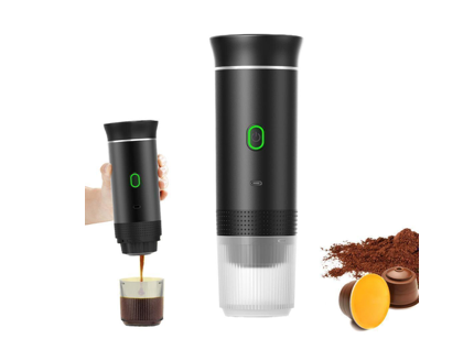 Espressor Portabil cu Încărcare USB-C – Compatibil Nespresso, Dolce Gusto și Cafea Măcinată