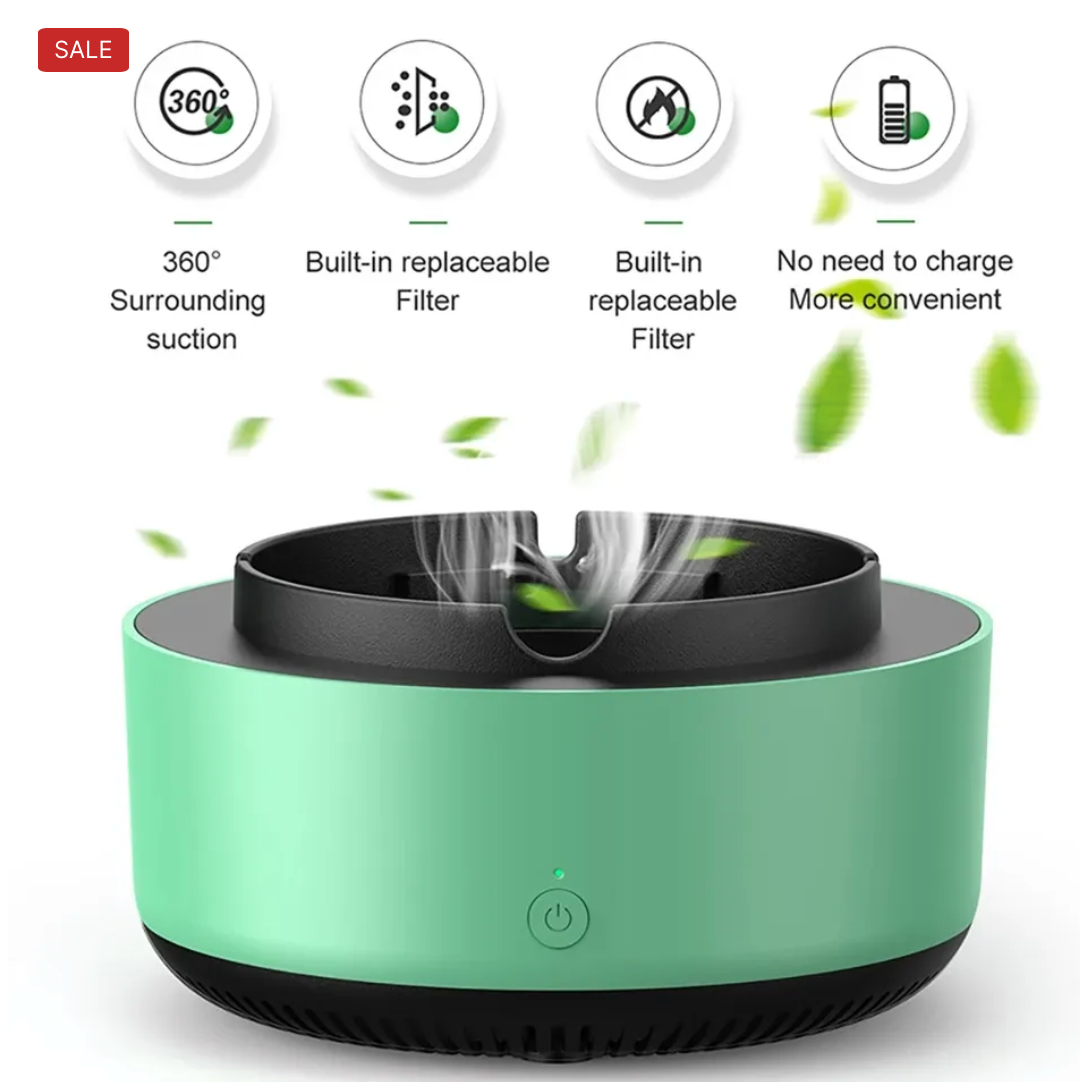 Scrumieră Electrică 2 în 1 – Purificator de Aer Integrat