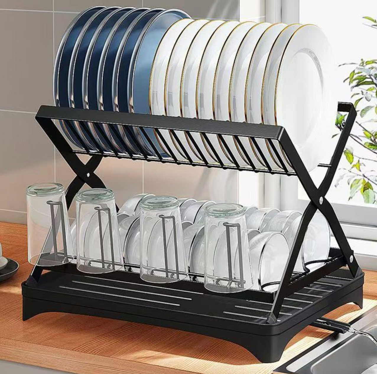 Scurgător de Vase cu 2 Nivele – Compact, Eficient și Durabil
