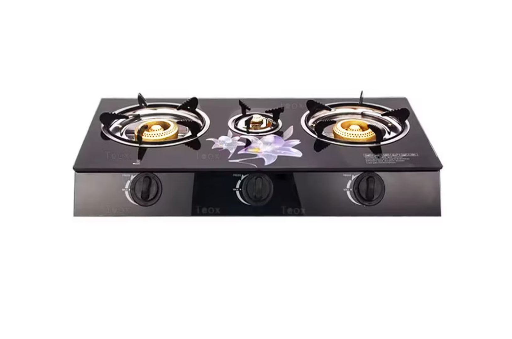 Set Aragaz Butelie 3 Arzatoare, Ceas, Furtun, Coliere, Gpl, Gaz, Sticla Securizata Aprindere Quartz