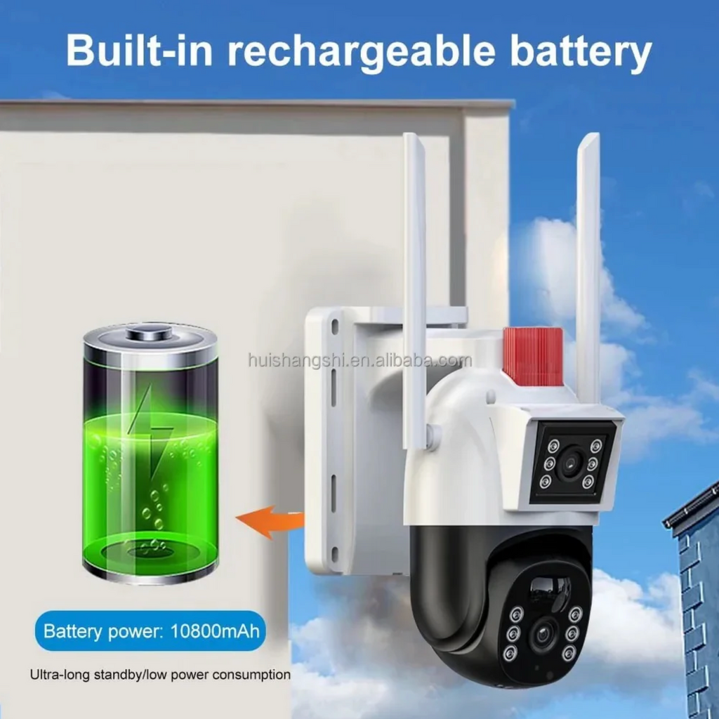 Camera de Supraveghere Duala, 4G, Panou Solar + Card 32GB