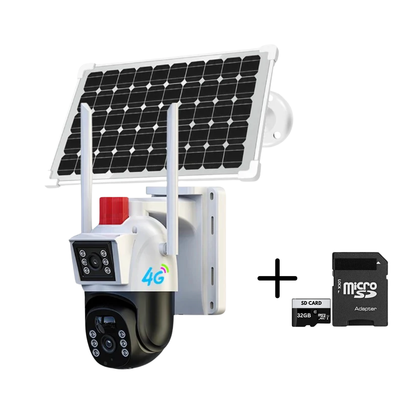 Camera de Supraveghere Duala, 4G, Panou Solar + Card 32GB