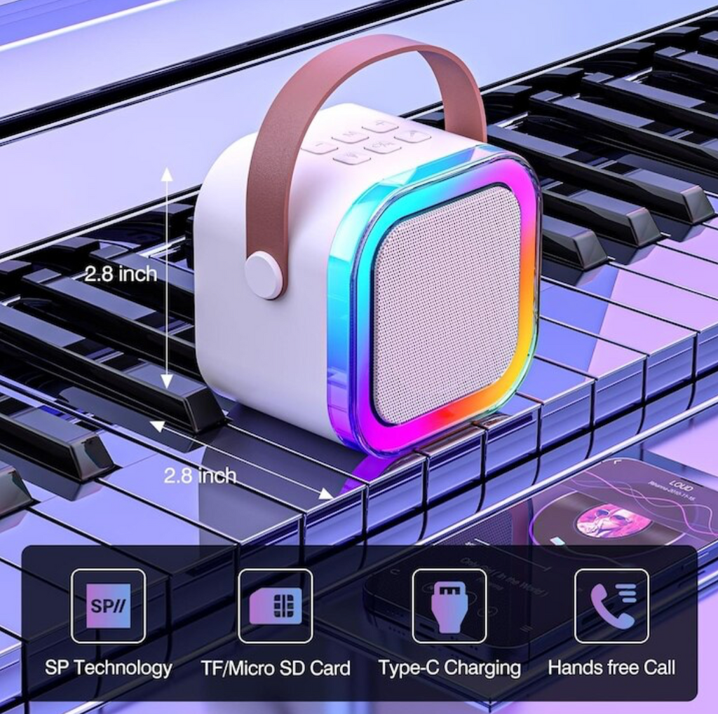 Boxă Portabilă Petreceri cu Karaoke și 2 Microfoane Wireless – Sunet și Distracție Oriunde