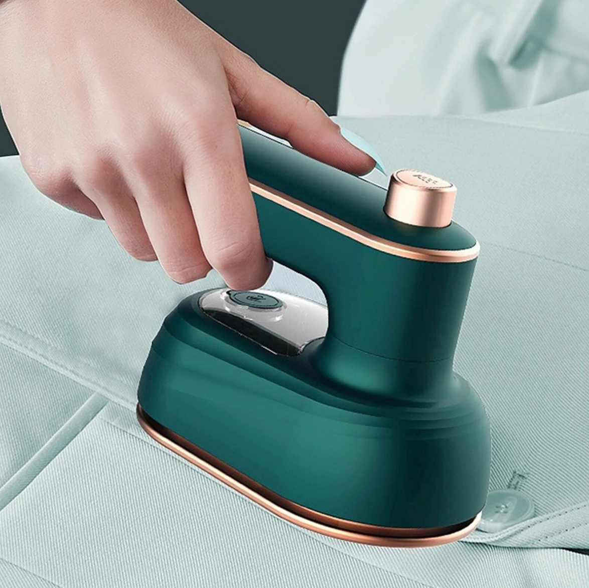 Fier de Călcat cu Abur Portabil 2-în-1, Design Rotativ 180°, Compact și Ușor – Ideal pentru Casă și Călătorii